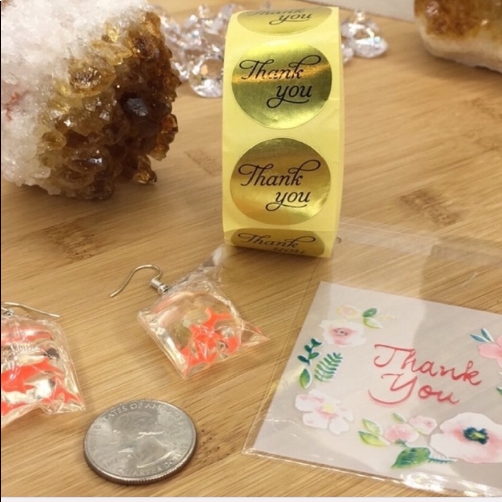 500 Gold Foil Thank You Stickers PRICE IS FIRM - Picture 4 of 5